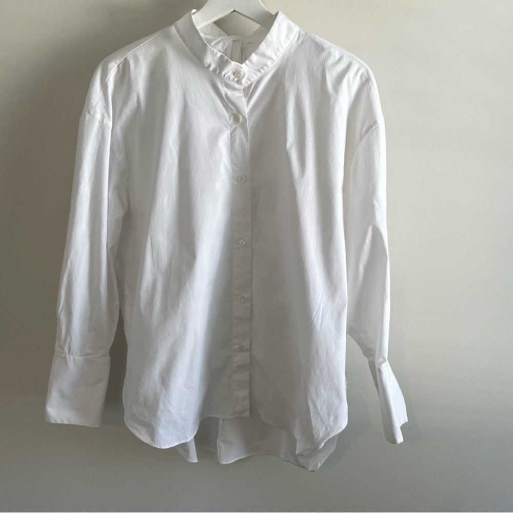 ZARA Womens mandarin collar button up